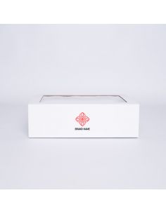 Boîte aimantée personnalisée Clearbox 33x22x10 CM | CLEARBOX | IMPRESSION EN SÉRIGRAPHIE SUR UNE FACE EN DEUX COULEURS